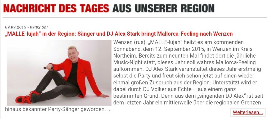 Alex Stark in Einbeck